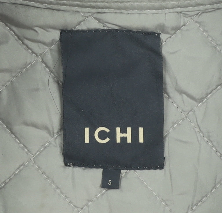 ICHI Womens Beige Quilted Waistcoat Gilet Vest S Lightweight