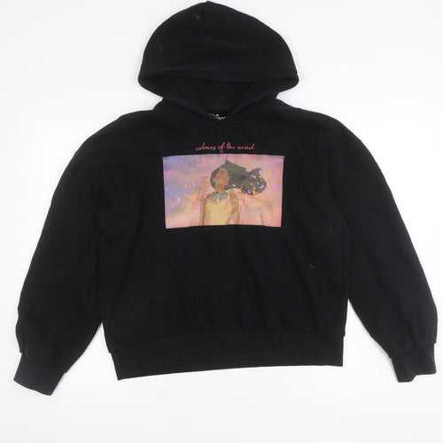 Disney Cropp Womens Black Pocahontas Hoodie Pullover S