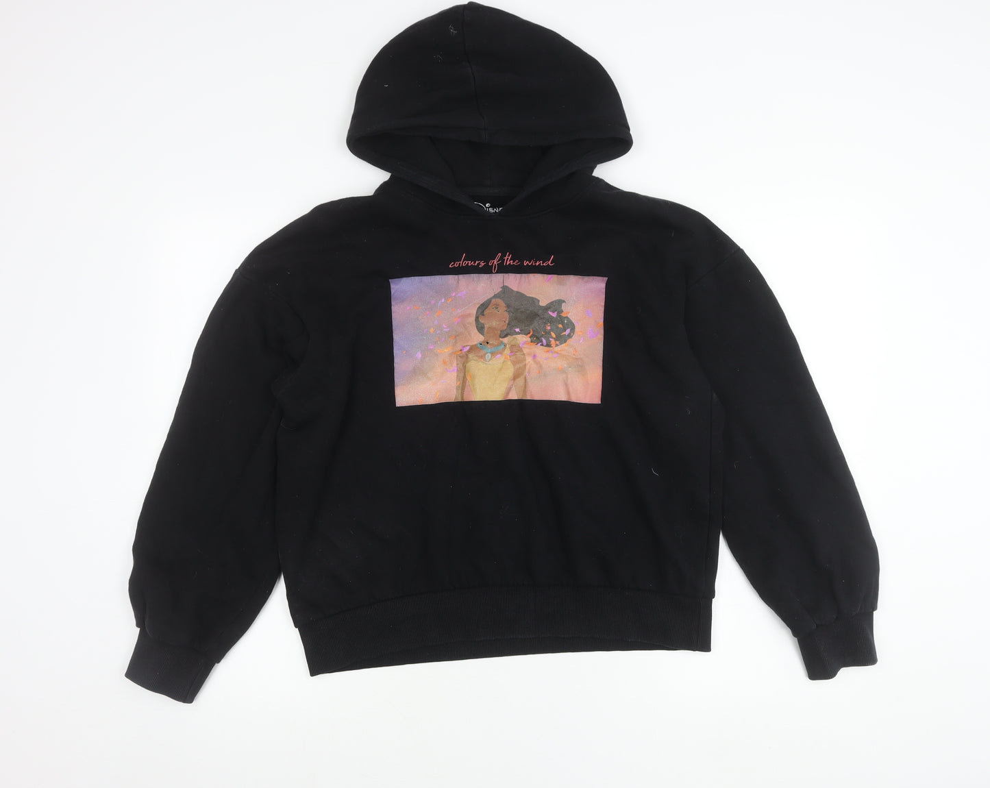 Disney Cropp Womens Black Pocahontas Hoodie Pullover S