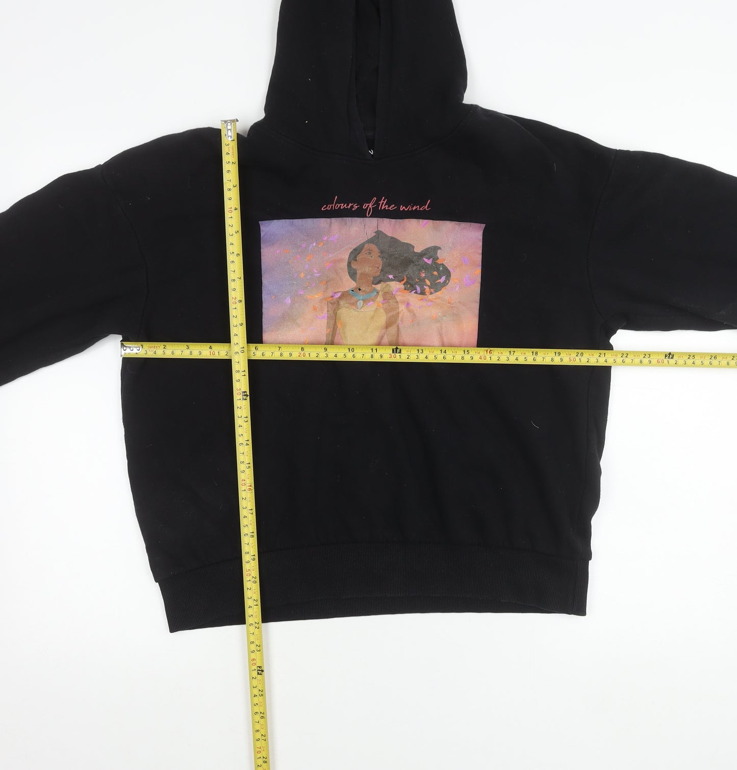 Disney Cropp Womens Black Pocahontas Hoodie Pullover S