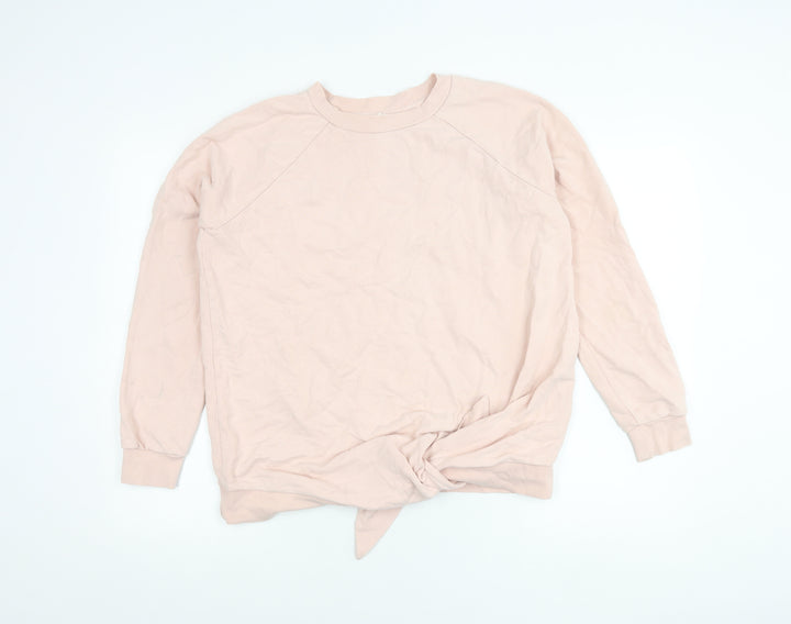 Next Women’s Pink Sweatshirt UK 10 Cotton Crew Neck Long Sleeve