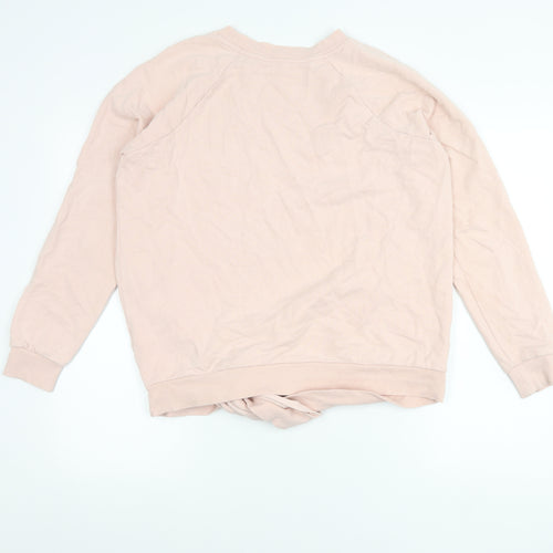 Next Women’s Pink Sweatshirt UK 10 Cotton Crew Neck Long Sleeve