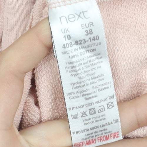 Next Women’s Pink Sweatshirt UK 10 Cotton Crew Neck Long Sleeve