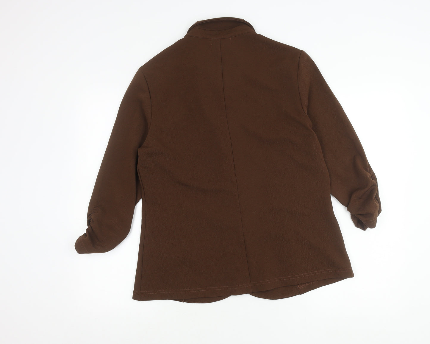 Mint Limit Women Brown Blazer Jacket Size L Polyester Two Button