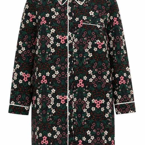 Dorothy Perkins Women’s Black Floral Shirt Dress UK18 Long Sleeve