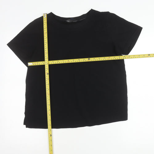 French Connection Women’s Black M Basic Short Sleeve T-Shirt
