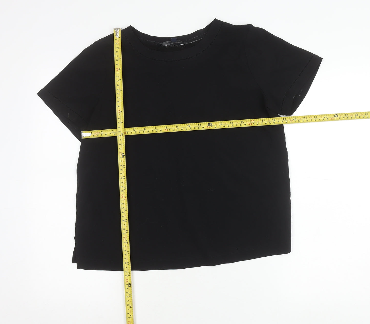 French Connection Women’s Black M Basic Short Sleeve T-Shirt