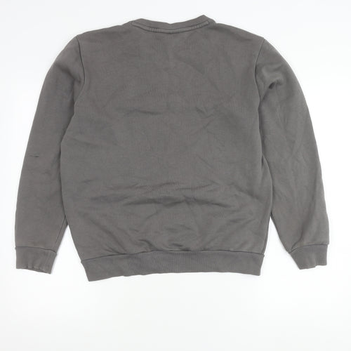 Puma Men’s Grey Small Sweatshirt Pullover Crew Neck Logo
