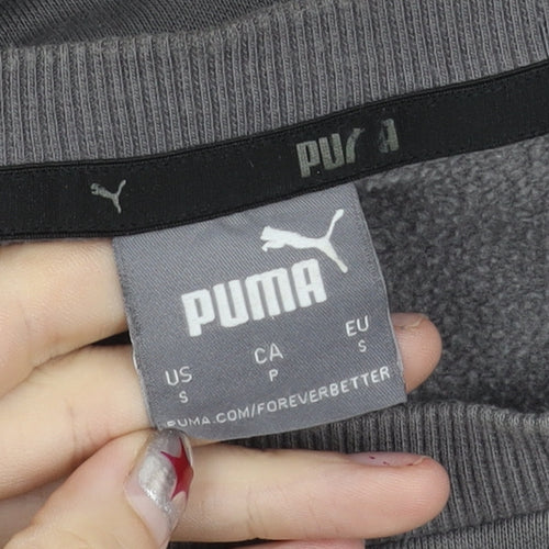 Puma Men’s Grey Small Sweatshirt Pullover Crew Neck Logo