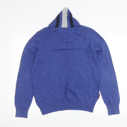 Tommy Hilfiger Men’s Blue Cotton Pullover Jumper S Long Sleeve
