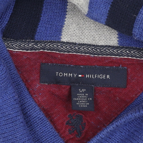 Tommy Hilfiger Men’s Blue Cotton Pullover Jumper S Long Sleeve