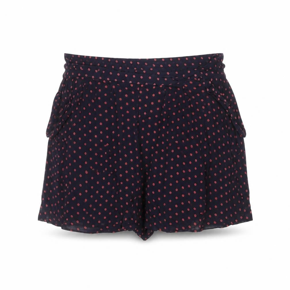 Topshop Womens Navy Blue Polka Dot Culotte Shorts Size 12