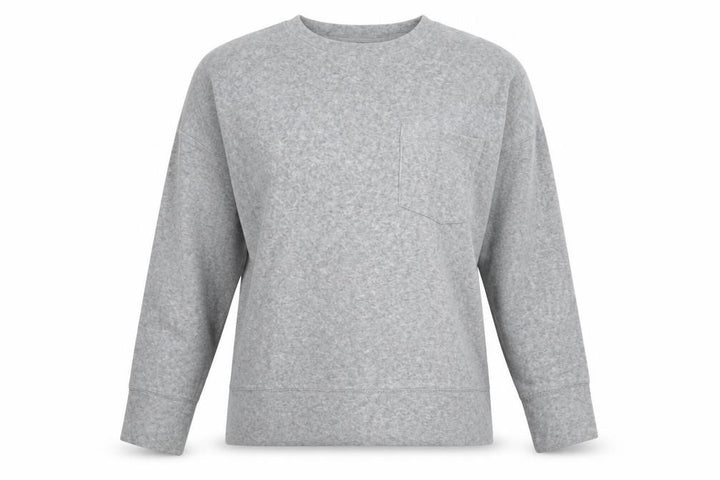 Debenhams Women’s Grey Cotton Blend Crew Neck Pullover Jumper Size 12