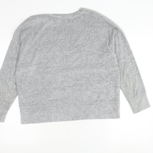 Debenhams Women’s Grey Cotton Blend Crew Neck Pullover Jumper Size 12