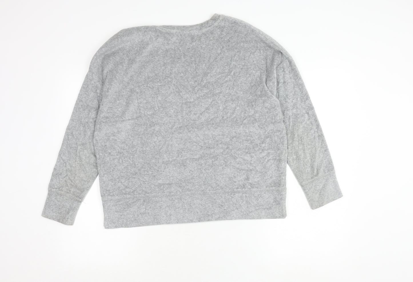 Debenhams Women’s Grey Cotton Blend Crew Neck Pullover Jumper Size 12