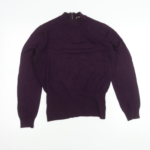 Linea Women’s Purple Mock Neck Full Zip Jumper Size S