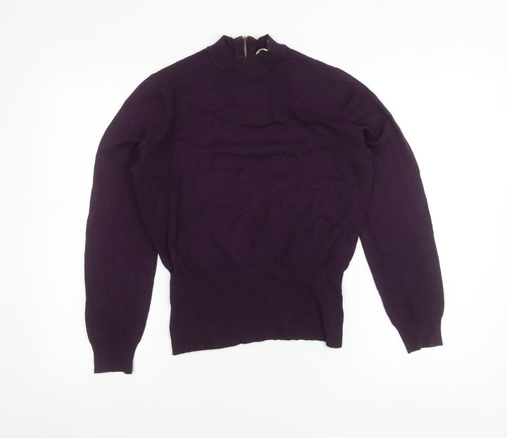 Linea Women’s Purple Mock Neck Full Zip Jumper Size S