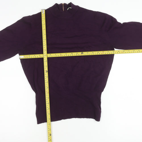 Linea Women’s Purple Mock Neck Full Zip Jumper Size S