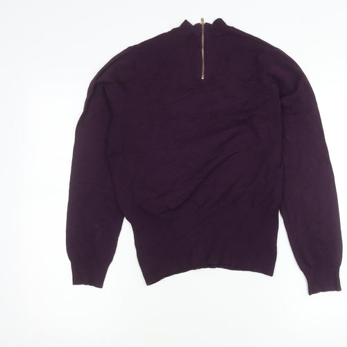 Linea Women’s Purple Mock Neck Full Zip Jumper Size S