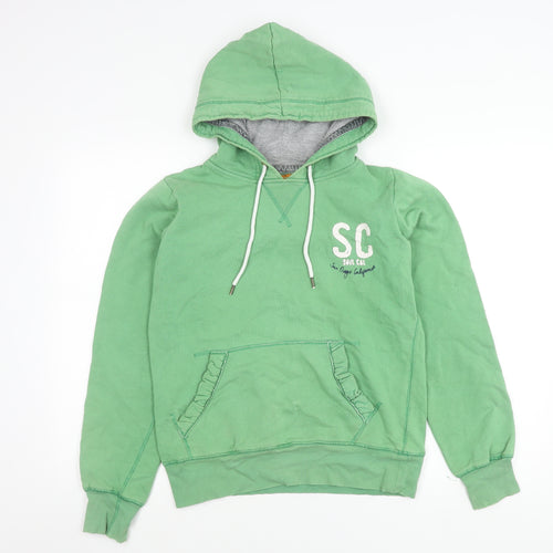 SoulCal Womens Green Pullover Hoodie Size 12 Cotton Blend