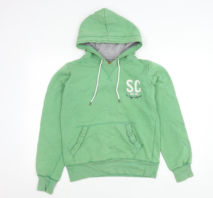 SoulCal Womens Green Pullover Hoodie Size 12 Cotton Blend