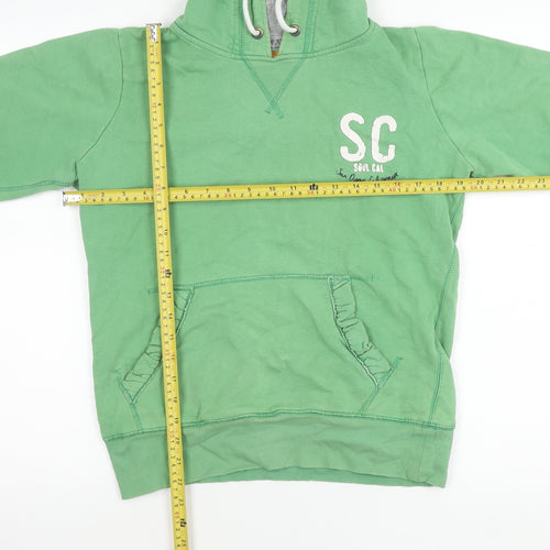 SoulCal Womens Green Pullover Hoodie Size 12 Cotton Blend