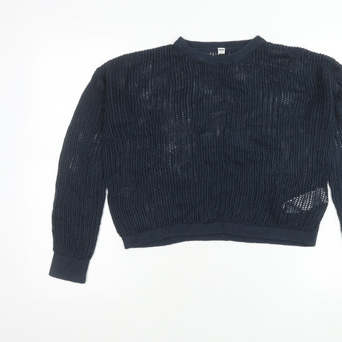 Uniqlo Women’s Blue Open-Knit Pullover Jumper Size S
