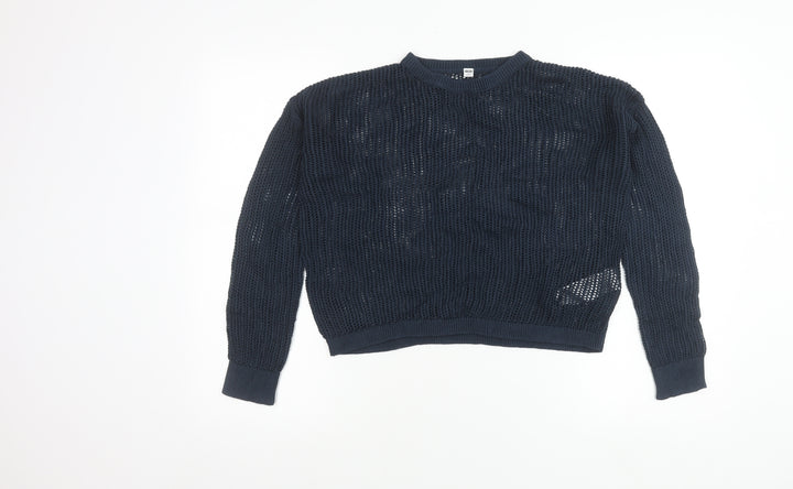 Uniqlo Women’s Blue Open-Knit Pullover Jumper Size S