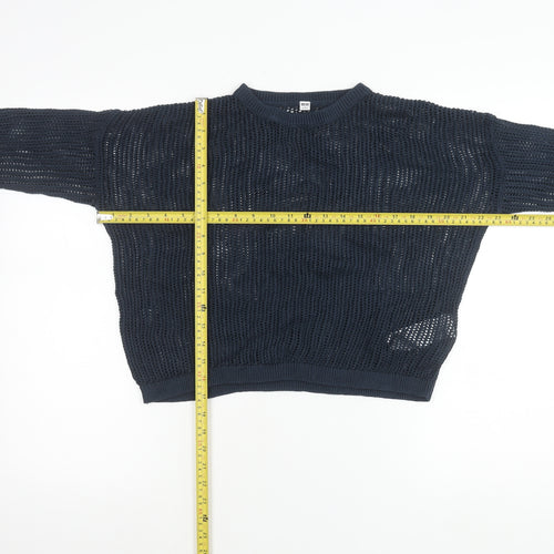 Uniqlo Women’s Blue Open-Knit Pullover Jumper Size S