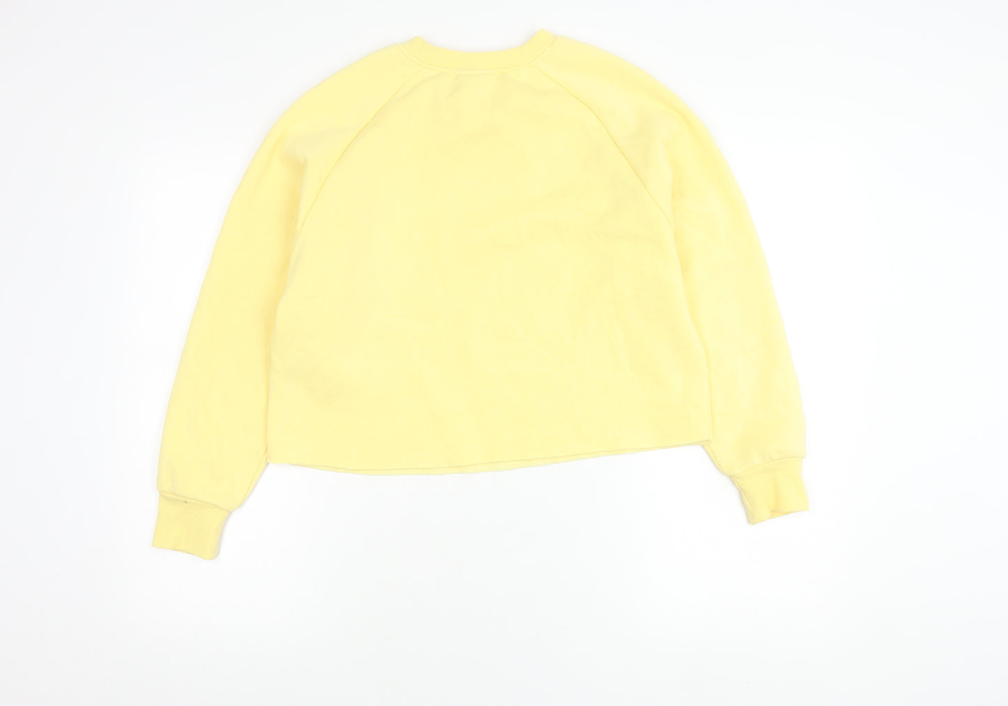 Disney Stitch Yellow Women's 2XS Pullover Sweatshirt Cotton Blend