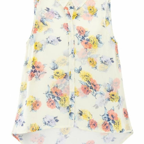 Forever 21 Women’s Multicoloured Floral Sleeveless Chiffon Blouse Size L