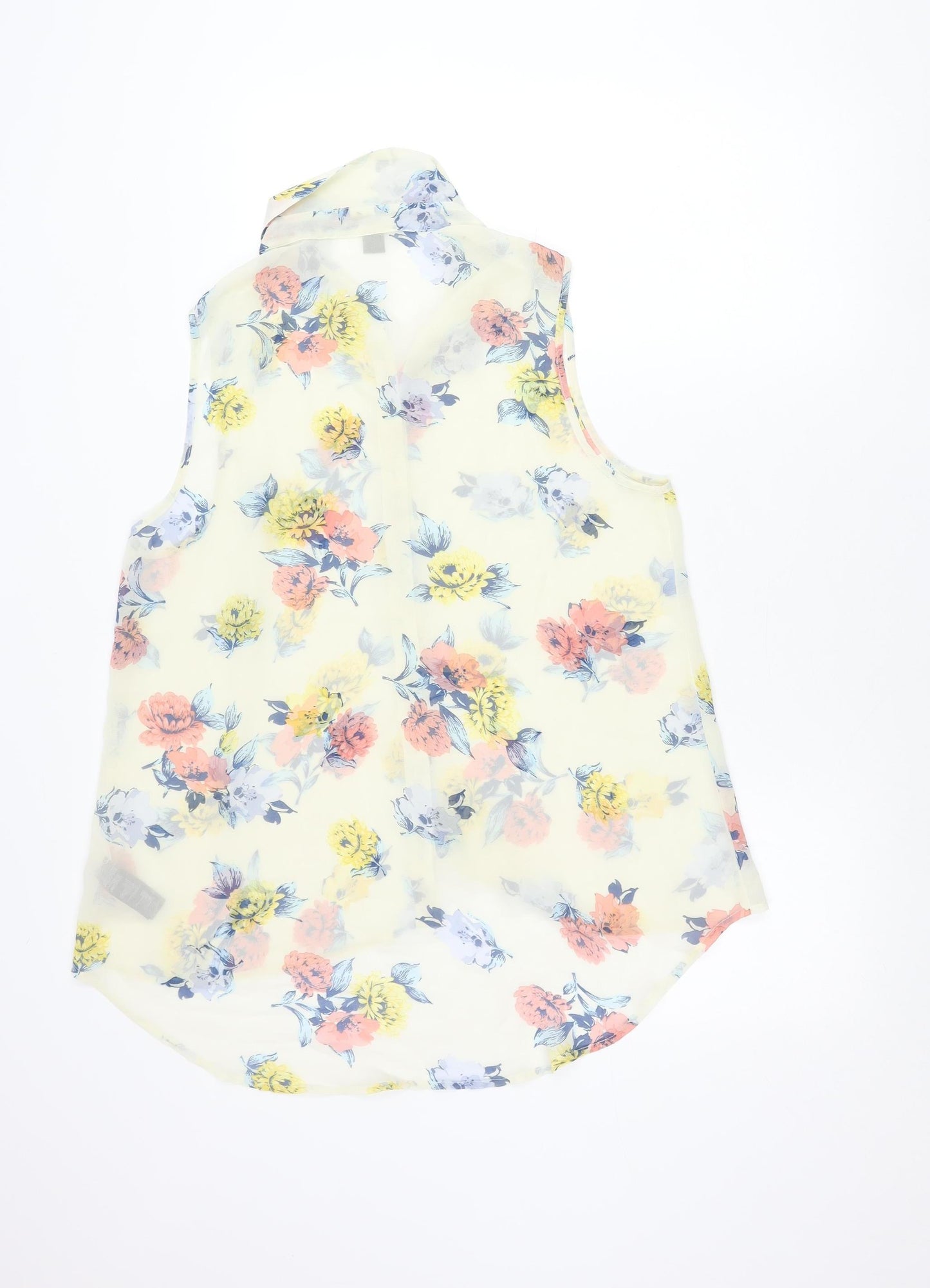 Forever 21 Women’s Multicoloured Floral Sleeveless Chiffon Blouse Size L