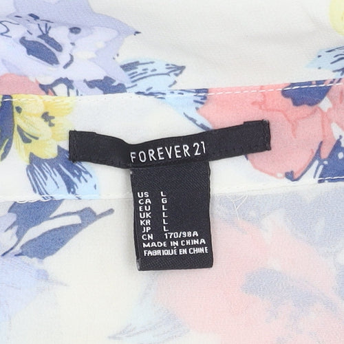 Forever 21 Women’s Multicoloured Floral Sleeveless Chiffon Blouse Size L