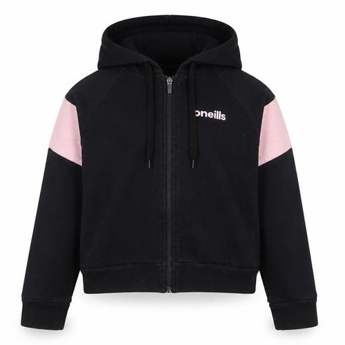 O’Neills Girls Black Hoodie Jacket 12 Years Cotton Blend Zip Up Casual