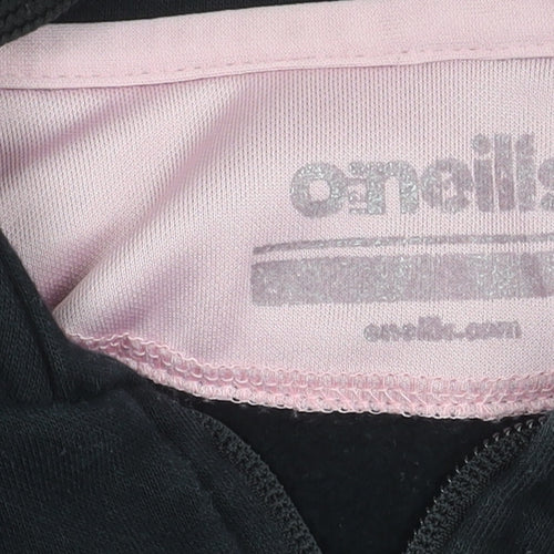 O’Neills Girls Black Hoodie Jacket 12 Years Cotton Blend Zip Up Casual