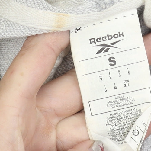 Reebok Men’s Grey Small Full Zip Hoodie Jacket Casual Sports