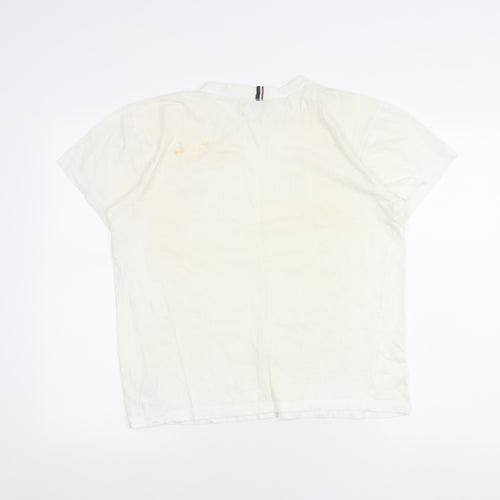 Ben Sherman Men’s White Medium Crew Neck Short Sleeve Logo T-Shirt