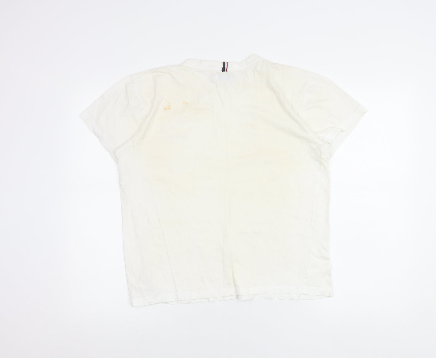 Ben Sherman Men’s White Medium Crew Neck Short Sleeve Logo T-Shirt