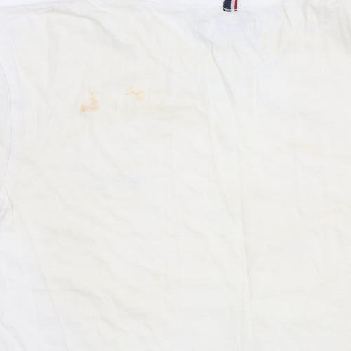Ben Sherman Men’s White Medium Crew Neck Short Sleeve Logo T-Shirt