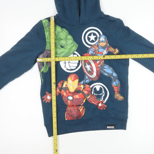 Next Marvel Boys Blue Pullover Hoodie 10 Years Hulk Iron Man Captain America