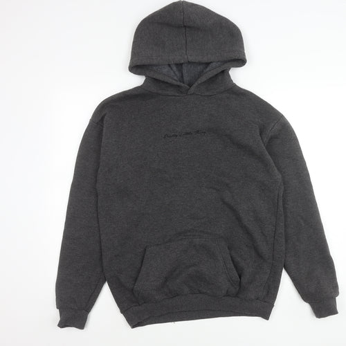 PrettyLittleThing Women’s Grey Pullover Hoodie M Regular Fit