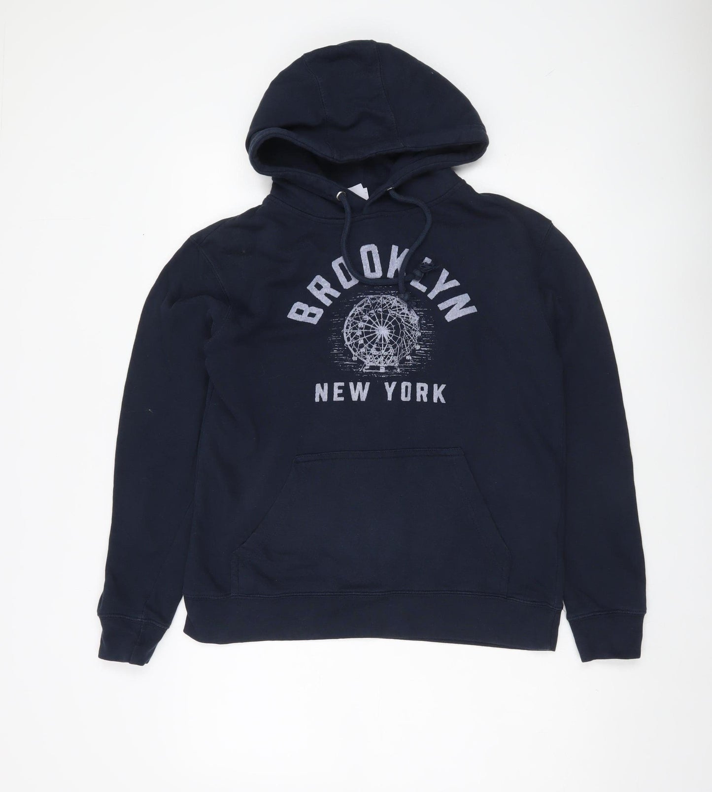 Lane Seven Men’s Blue Pullover Hoodie S Brooklyn Graphic Hooded Sweatshirt