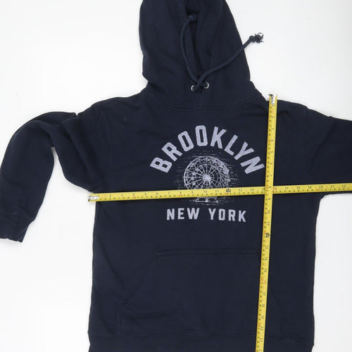 Lane Seven Men’s Blue Pullover Hoodie S Brooklyn Graphic Hooded Sweatshirt