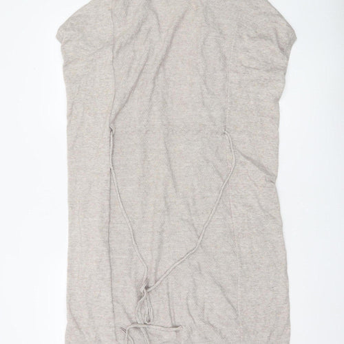 FatFace Womens Beige Sleeveless Knit Cardigan Vest M Cotton