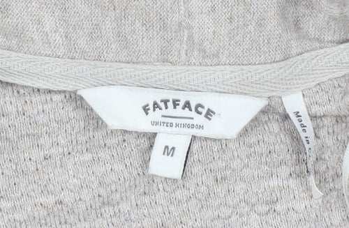 FatFace Womens Beige Sleeveless Knit Cardigan Vest M Cotton