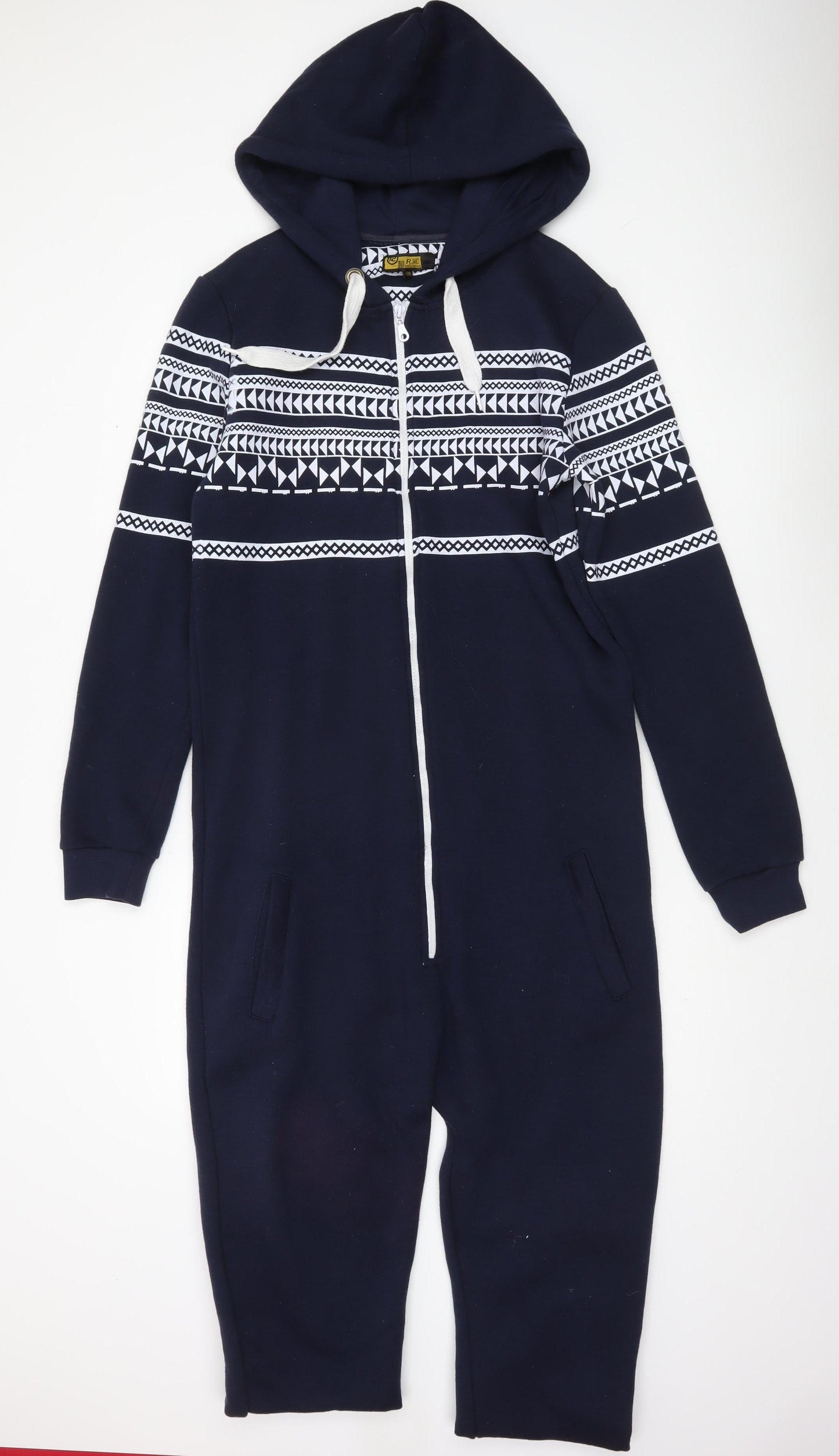 RWC Regulation Issue Men's Blue Geometric Hooded One Piece L