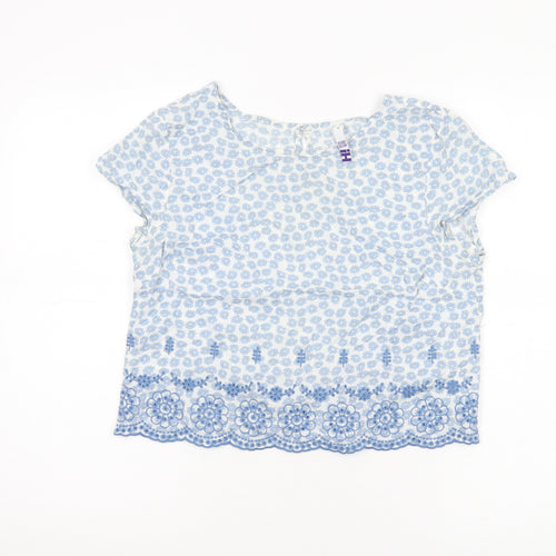 Henry Holland Women’s Blue Floral Cotton Blouse Size 10