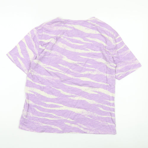 Marks and Spencer Womens Purple Animal Print T-Shirt Size 10