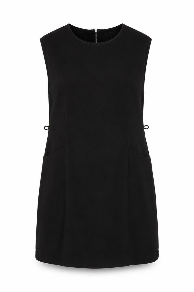 Front view of Oliver Bonas Women's Black, size 14, Sleeveless Shift Dress