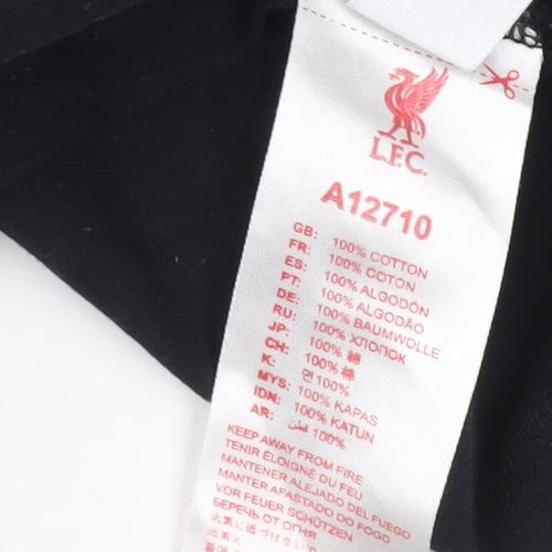 LFC Men’s Black Long Sleeve Cotton Crew Neck Casual Top M